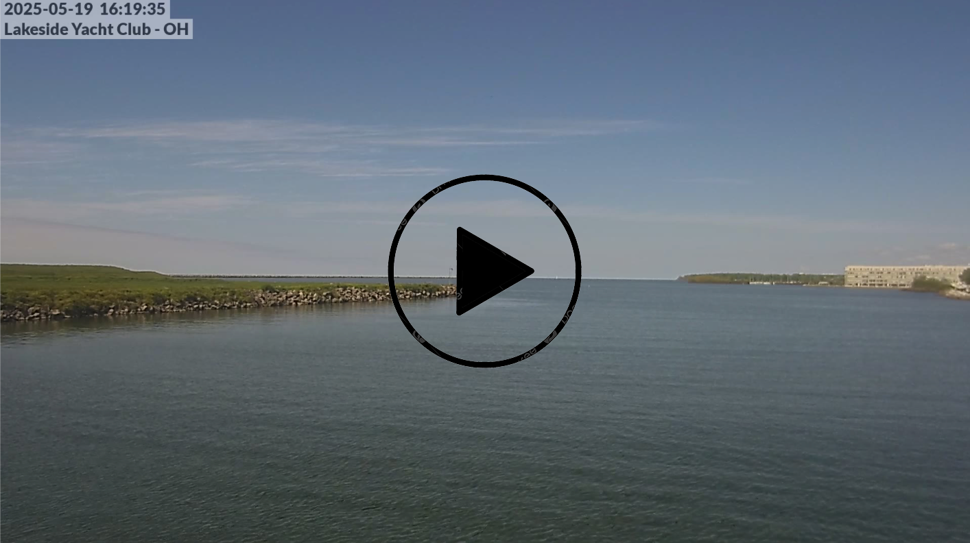 Lake Erie as seen from Lakeside Yacht Club channel entrance. Click if no preview.